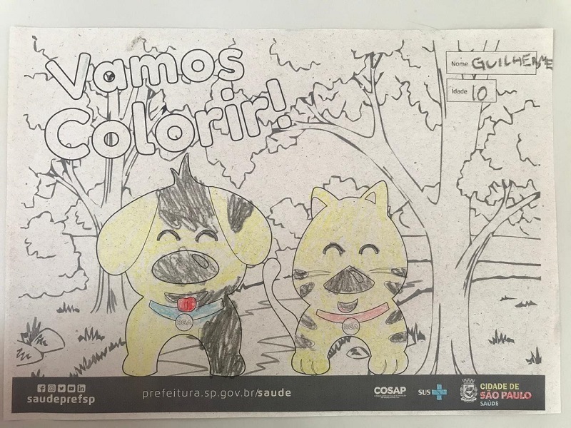 #PraCegoVer: Fotografia do desenho do Guilherme de 10 anos